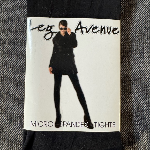 Leg Avenue Black Spandex Tights - Picture 1 of 1